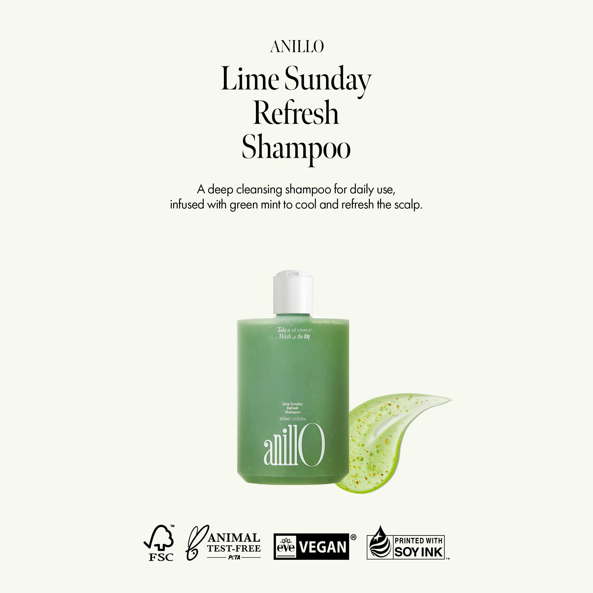 ANILLO Lime Sunday Освежающий шампунь , 450 мл
