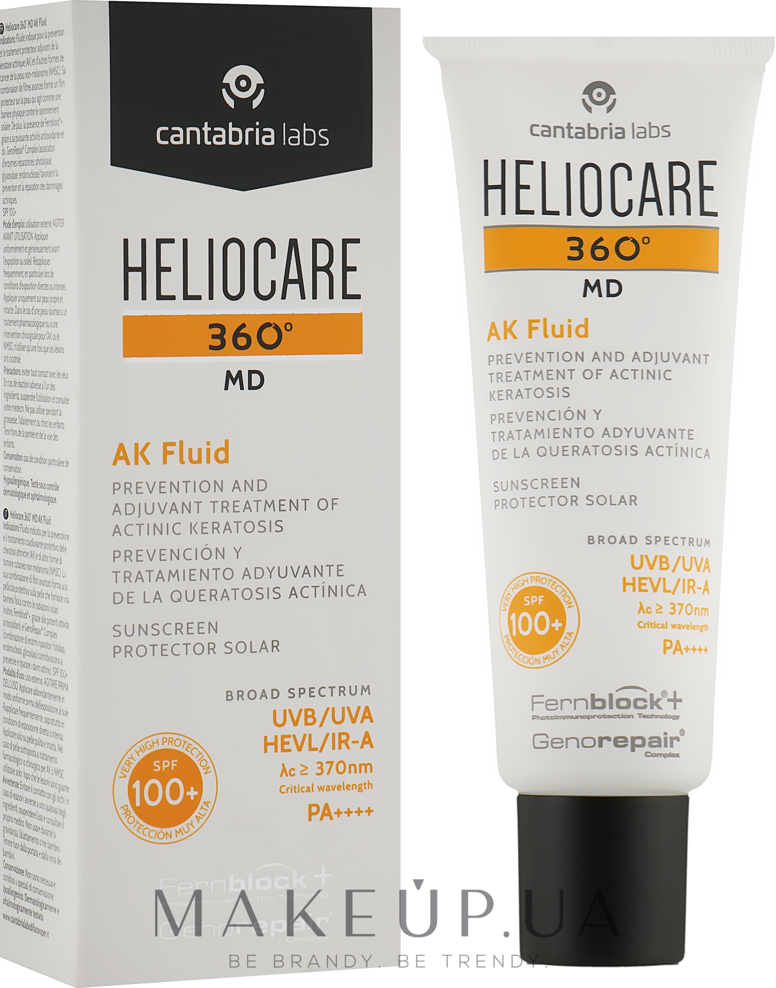 CANTABRIA LABS Флюид с тотальной защитой SPF 100 HELIO  360º MD AK FLUID 50 ml