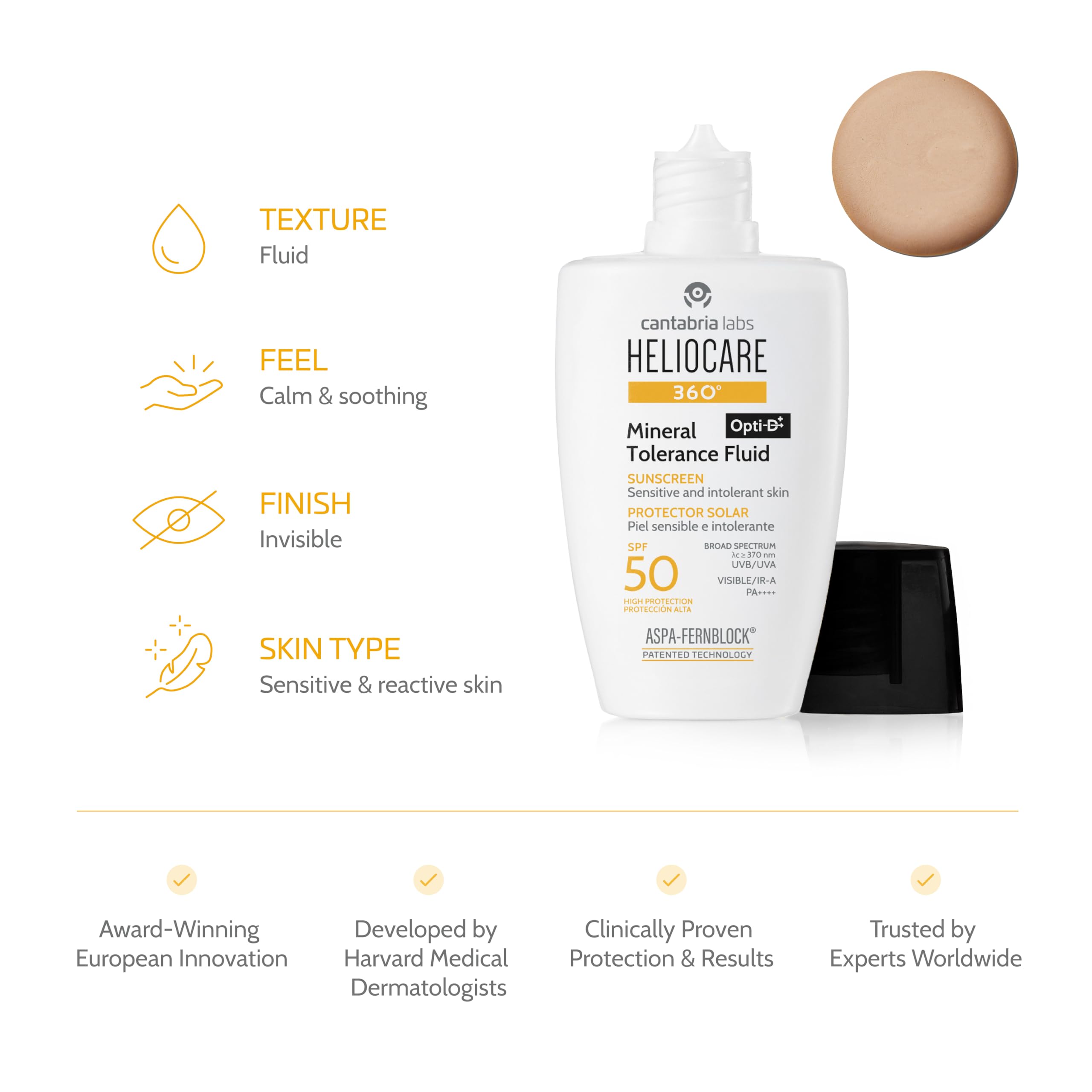 CANTABRIA LABS Флюид солнцезащитный HELIO 360º MINERAL  TOLERANCE FLUID 50ml