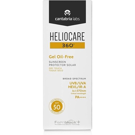 CANTABRIA LABS Гель солнцезащитный HELIO360º Gel Oil-Free Dry Touch Sunscreen SPF 50 50 ml
