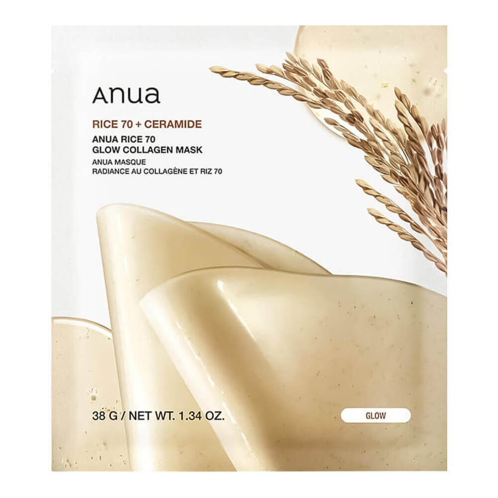 Гидрогелевая маска для сияния кожи с рисом Anua Rice 70 Glow Collagen Mask 38 г
