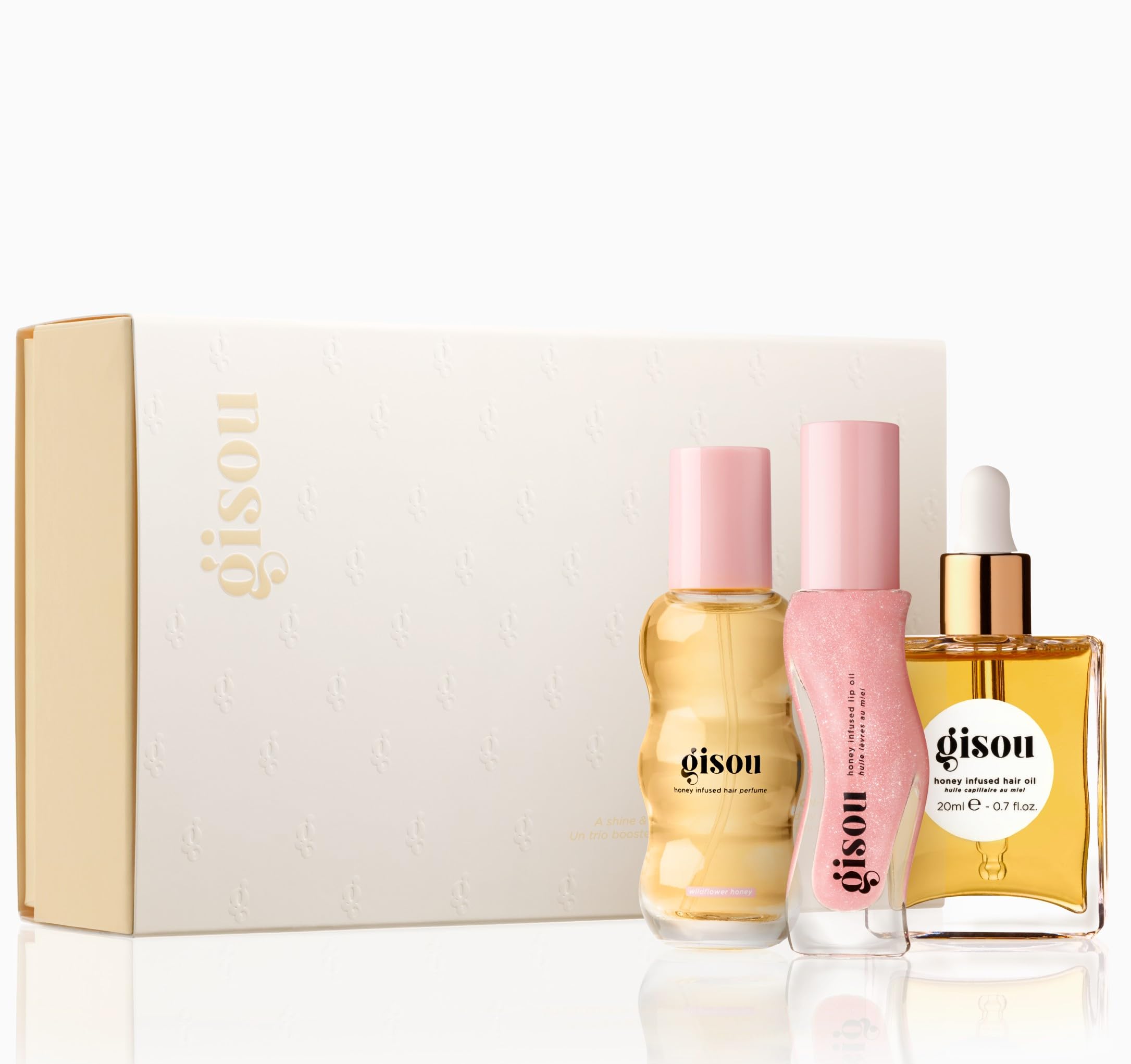 Gisou Glow All the way Hair and Lip Gift set (75мл,20мл., 15мл., 8мл)