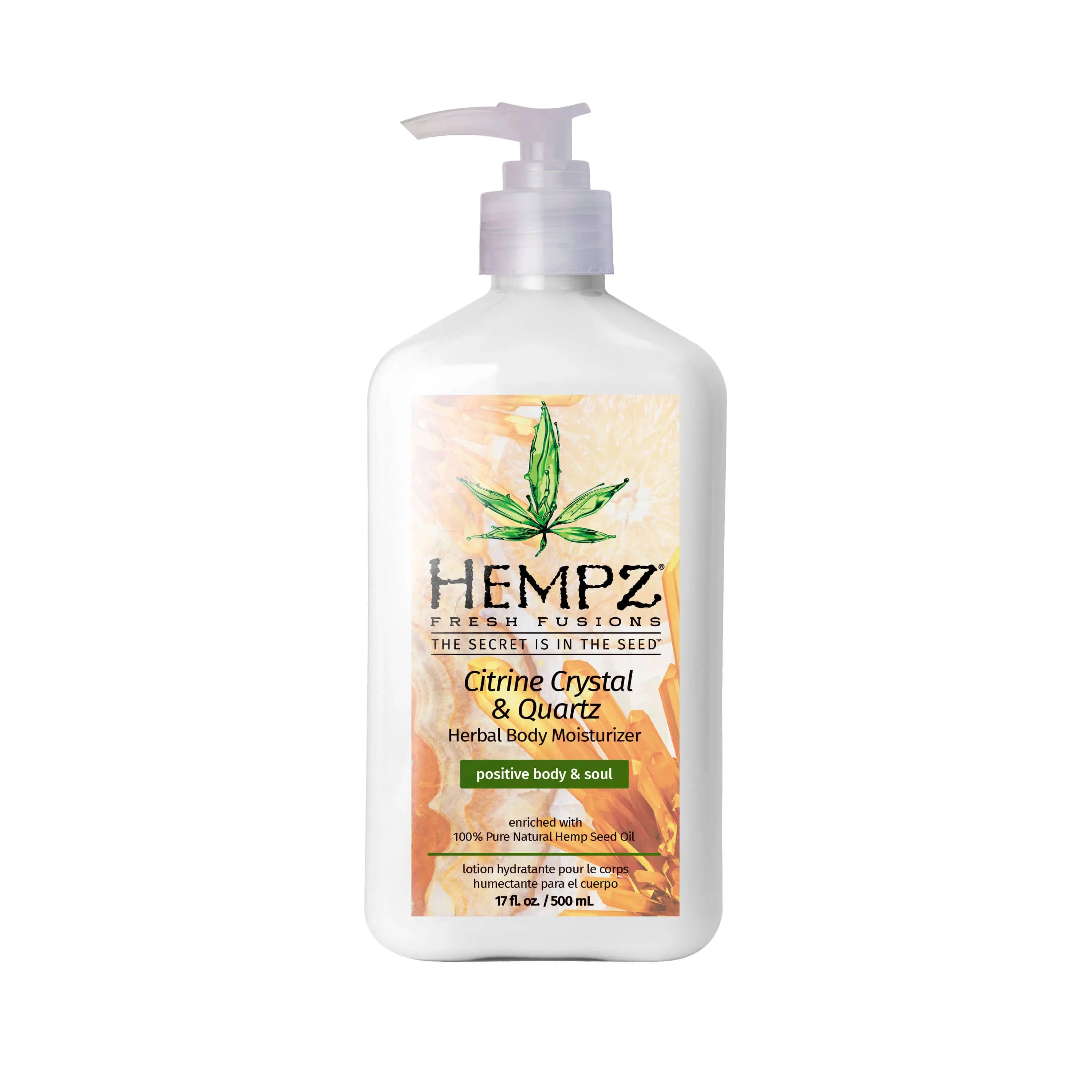 Hempz Молочко для тела с мерцающим эффектом Желтый Кварц /Citrine Crystal & Quartz Herbal body Moisturiser 500ml