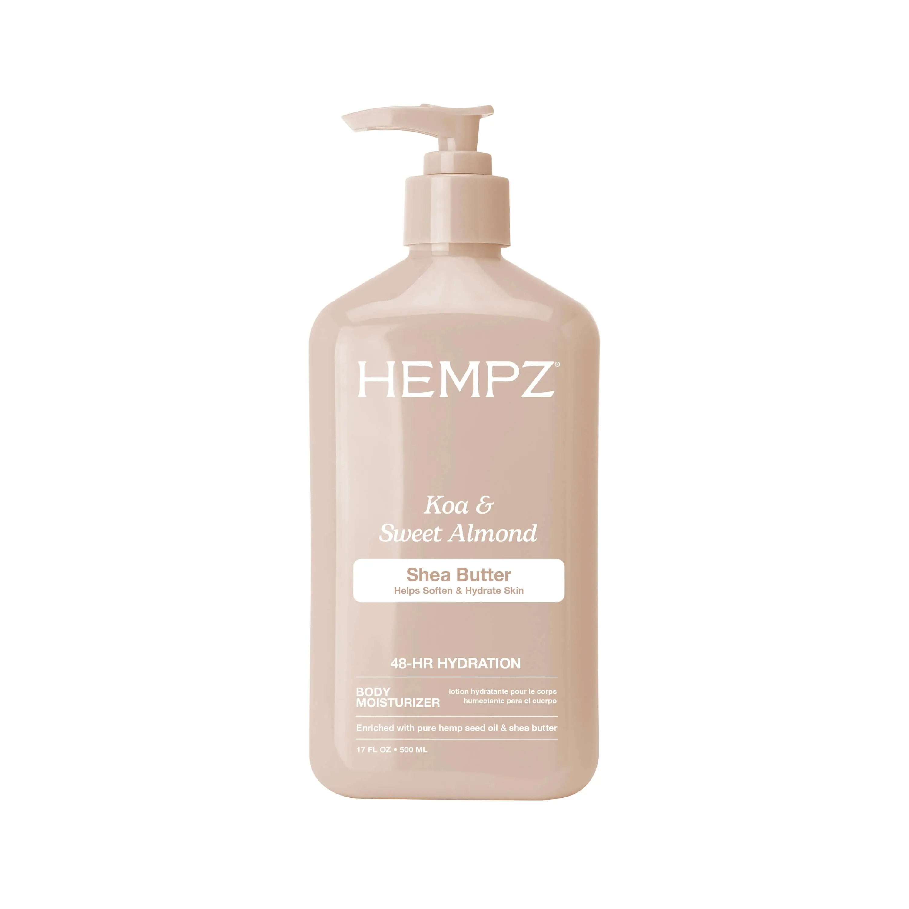 Hempz Молочко для тела увлажняющее Коа и Сладкий Миндаль / Koa & Sweet Almond Smoothing Herbal Body Moisturizer 500ml
