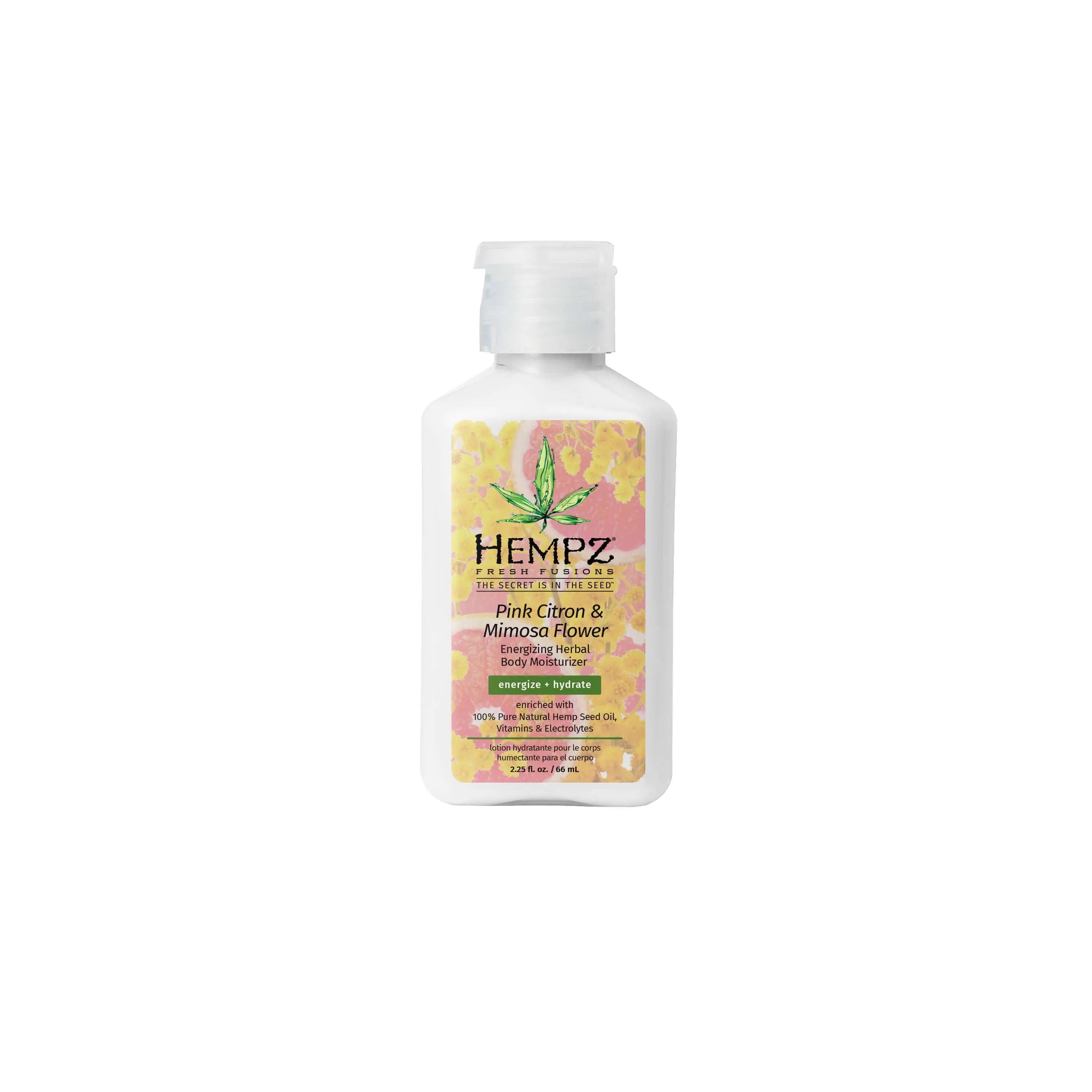 Hempz pink citron and mimosa flower mini 66ml