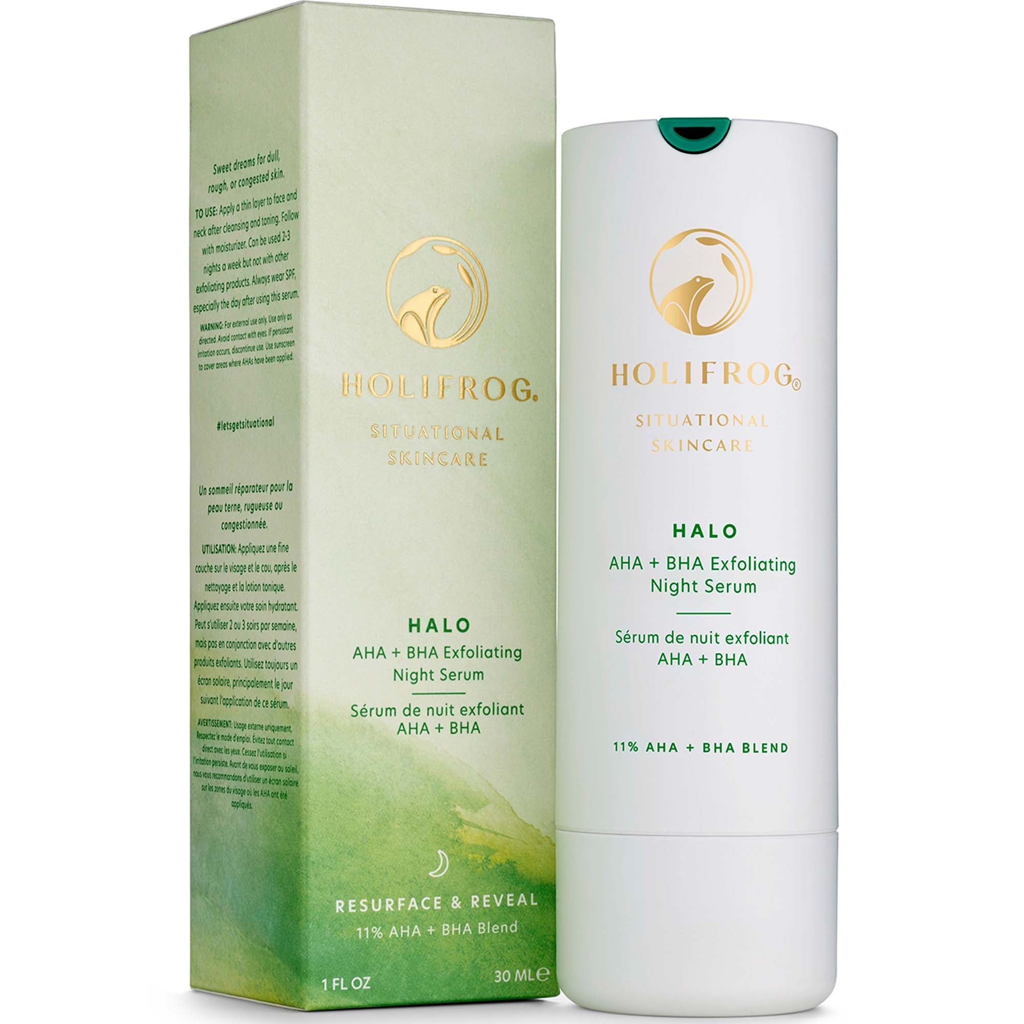 Holifrog AHA+ BHA Exfoliating Night Serum 30ml