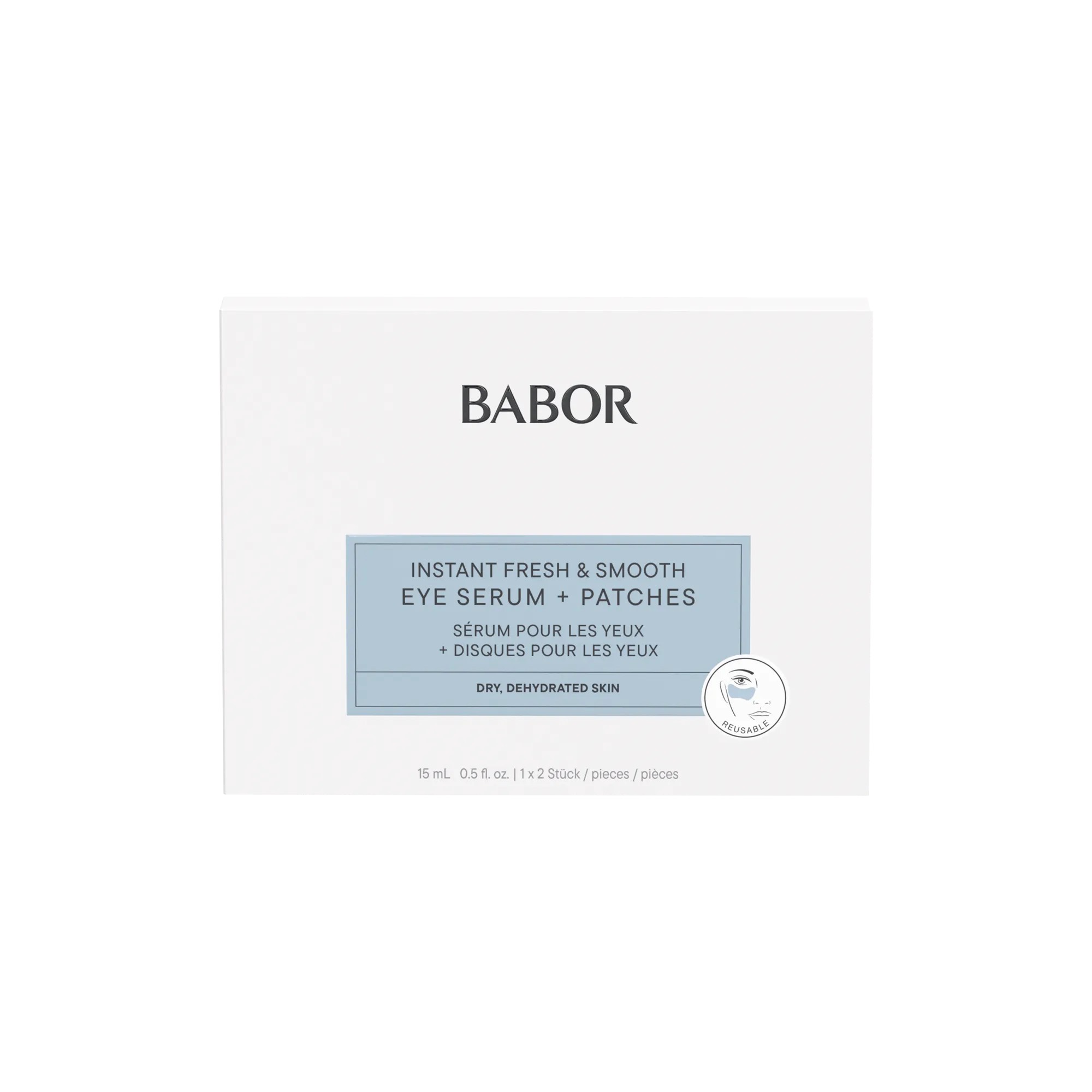 Набор Патчи под Глаза + Разглаживающая Сыворотка для глаз / Babor Instant Fresh&Smooth Eye Serum+Patches