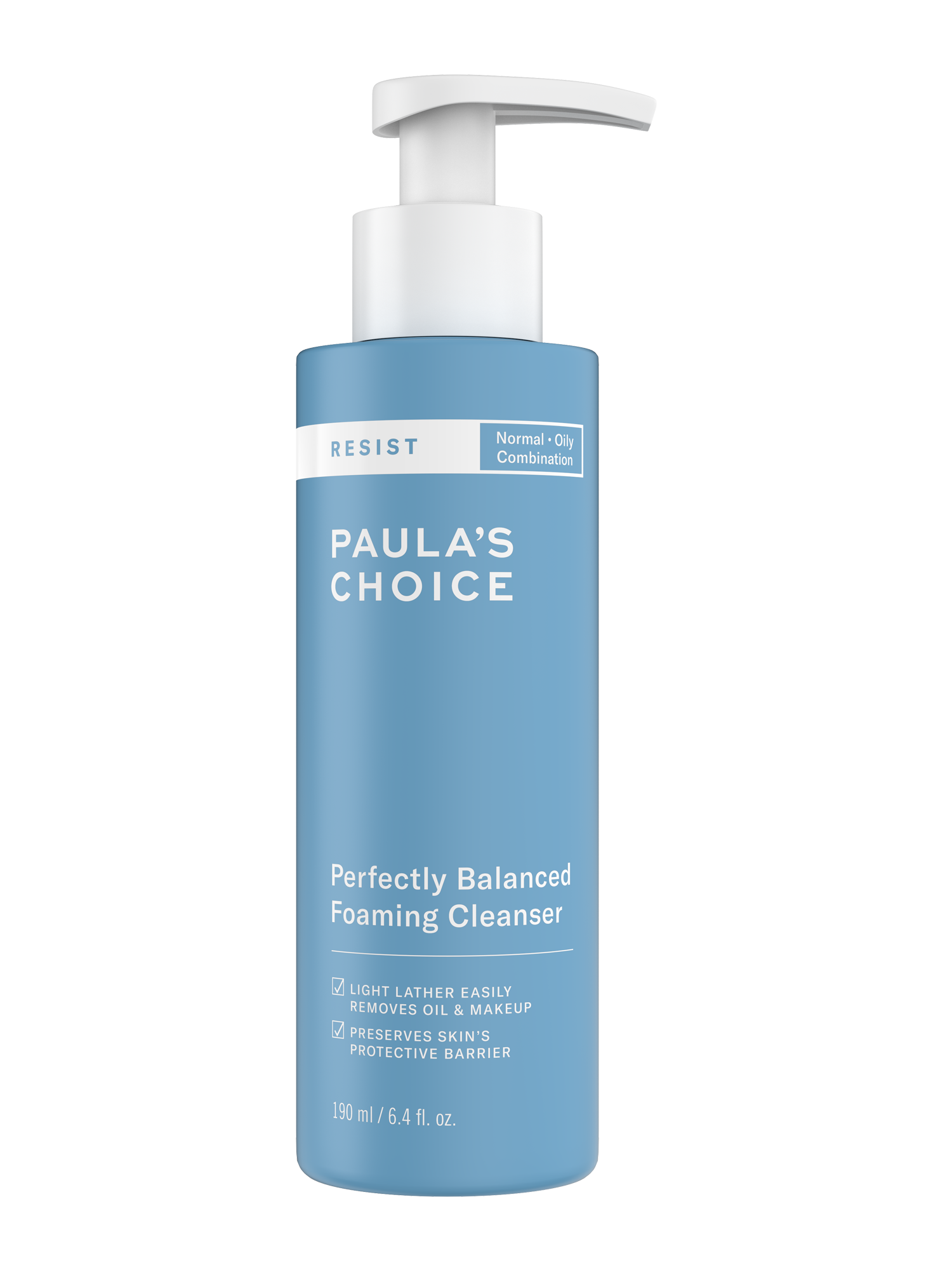 Paula's Choice RESIST Perfectly Balanced Cleanser / Пенка для умывания антивозрастная для нормальной, жирной, комбинированной кожи 190ml