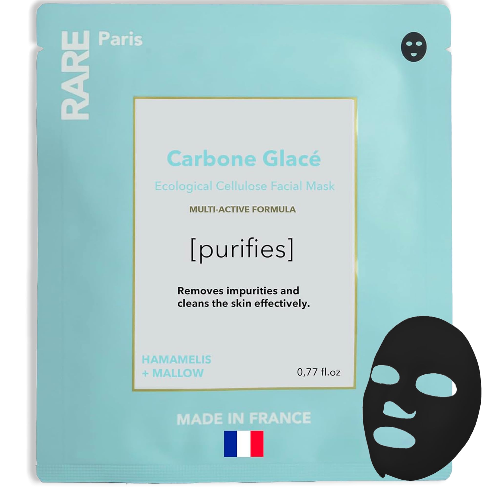 RARE PARIS Carbone Glaсe mask sachet Очищающая маска 1шт