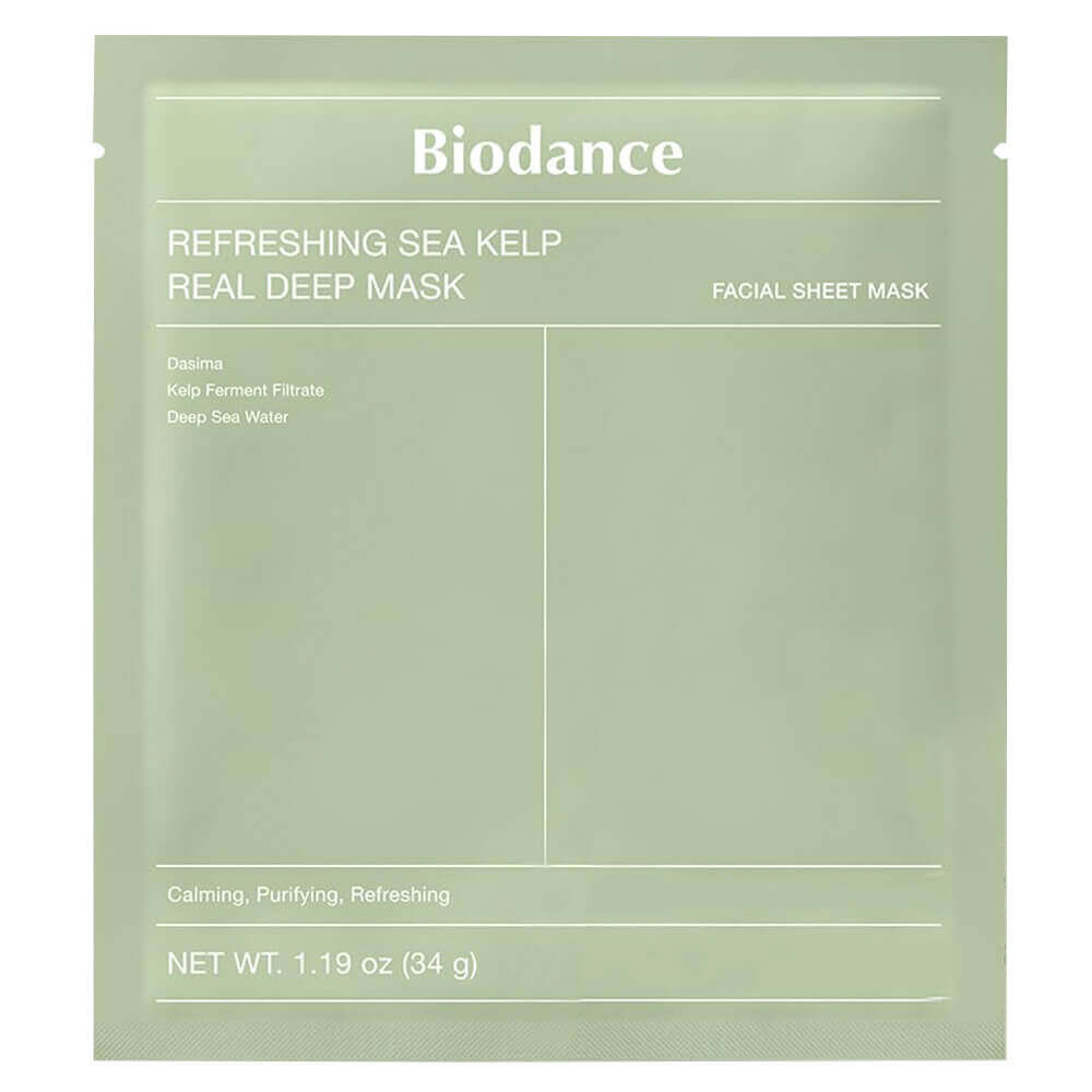 Успокаивающая гидрогелевая маска с водорослями Biodance Refreshing Sea Kelp Real Deep Mask  34 г