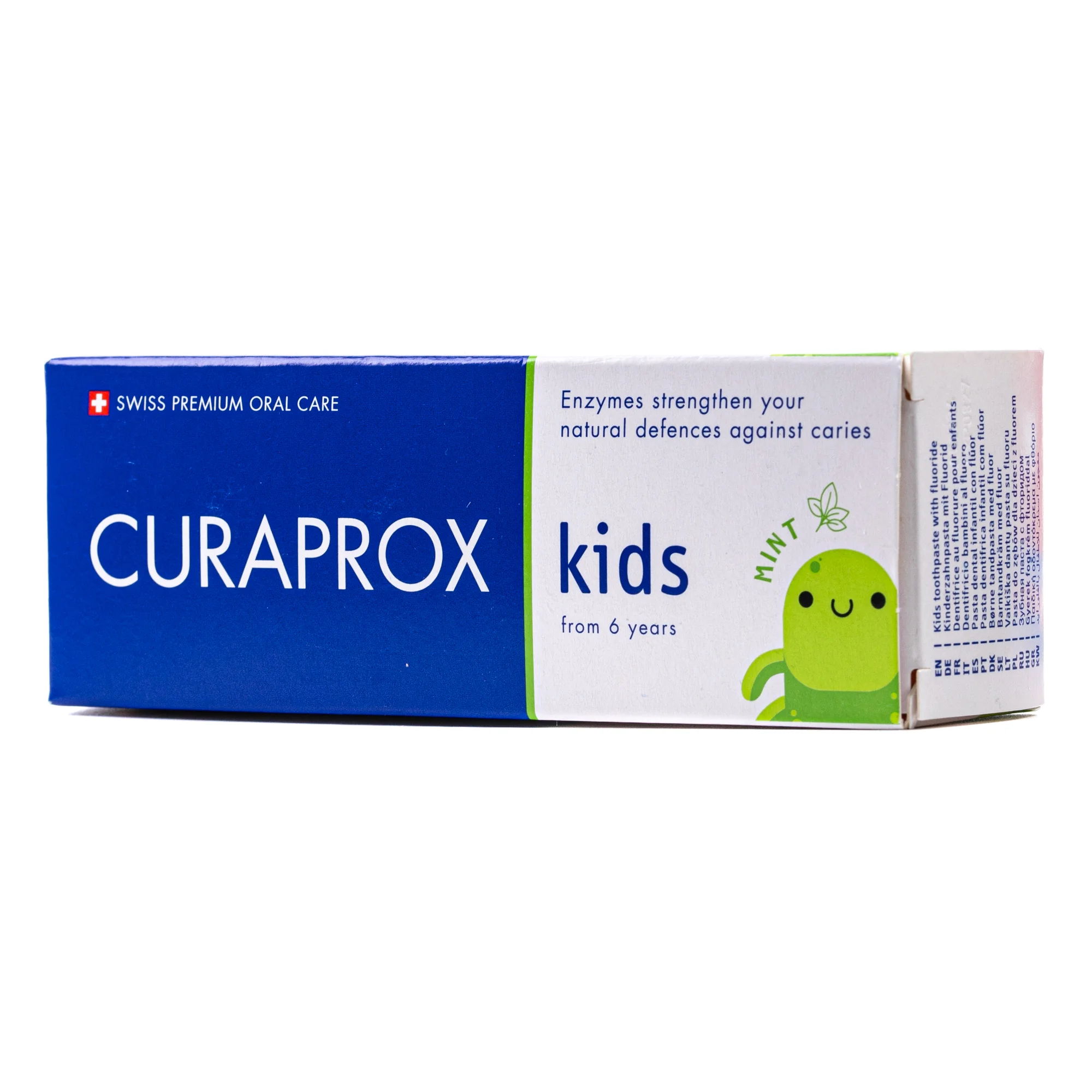 Зубная паста для детей старше 2х лет "Curaprox", без фтора, со вкусом клубники 60мл